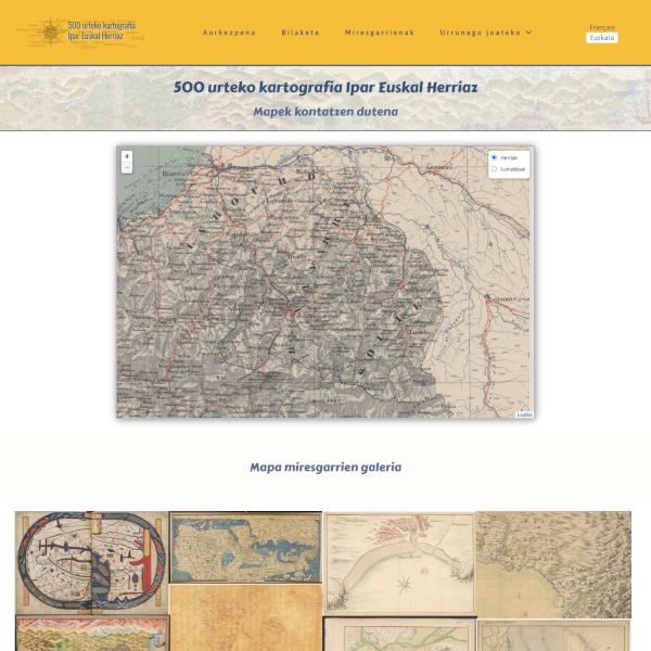 500 ans de cartographie du Pays basque